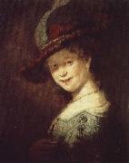 portratt av den unga saskia Rembrandt van rijn